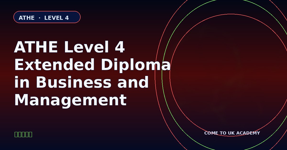 ATHE Level 4 Extended Diploma in Business and Management course illustration
