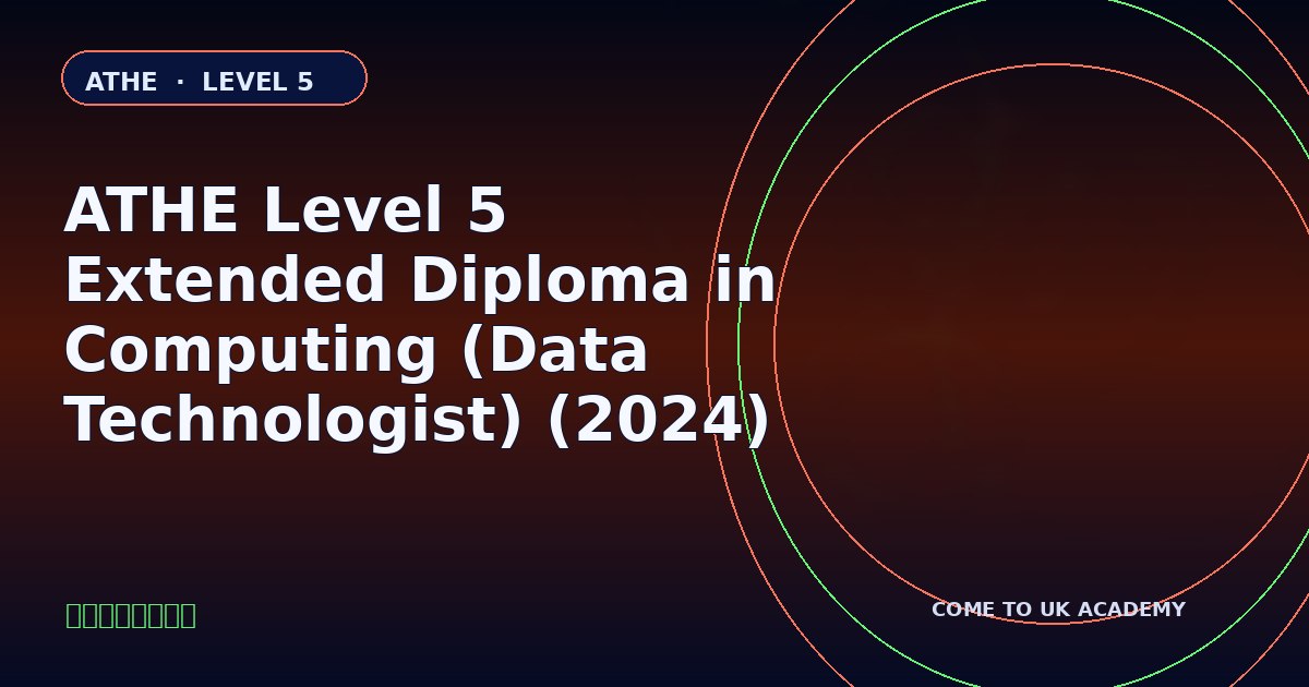 ATHE Level 5 Extended Diploma in Computing (Data Technologist) (2024) course illustration