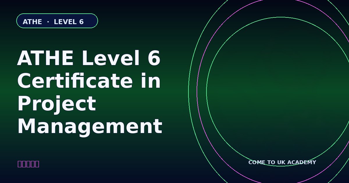 ATHE Level 6 Certificate in Project Management course illustration