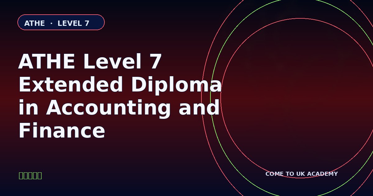 ATHE Level 7 Extended Diploma in Accounting and Finance course illustration