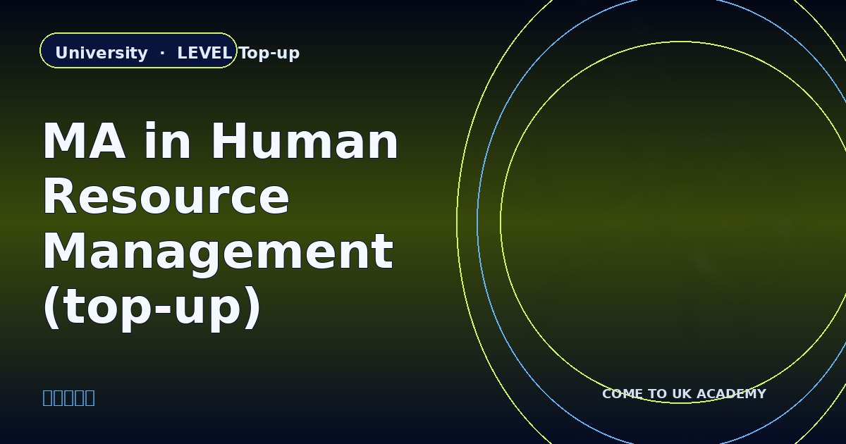 MA in Human Resource Management (top-up) course illustration