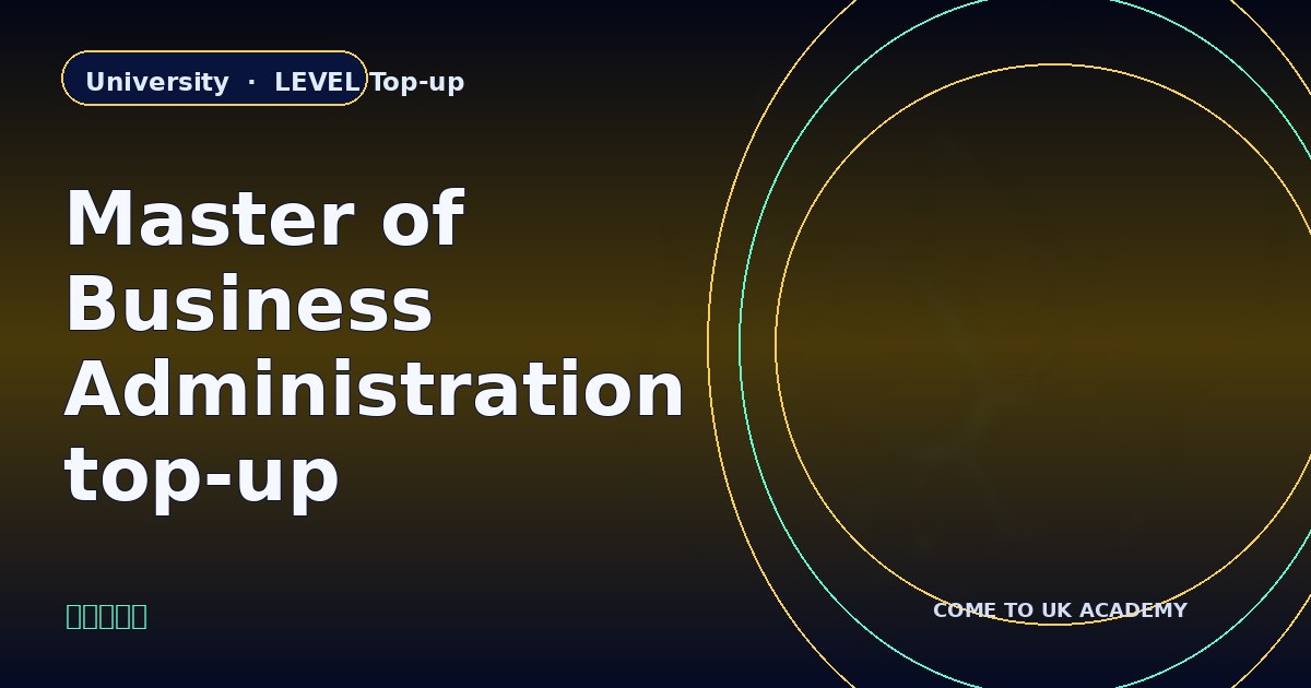 Master of Business Administration top-up course illustration