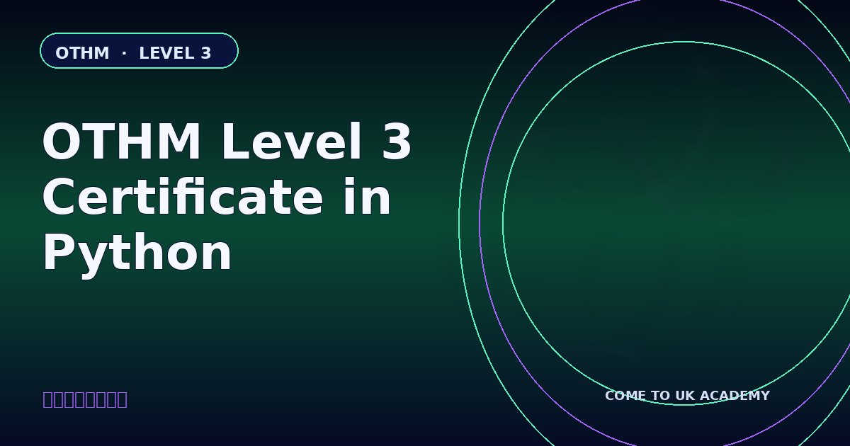 OTHM Level 3 Certificate in Python course illustration