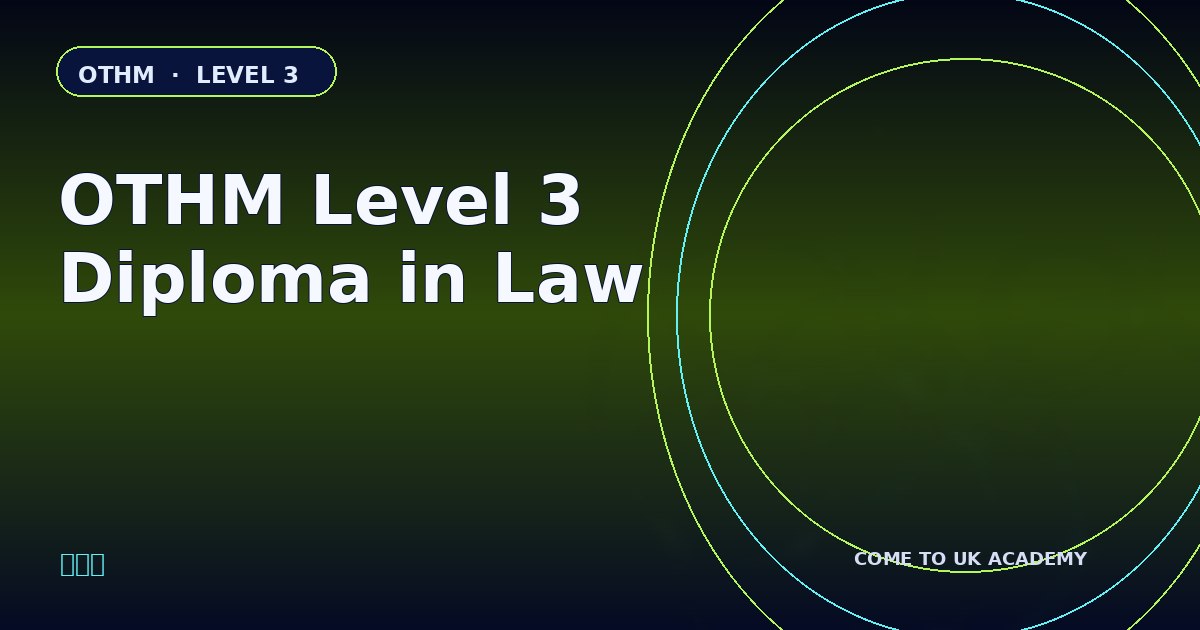 OTHM Level 3 Diploma in Law course illustration