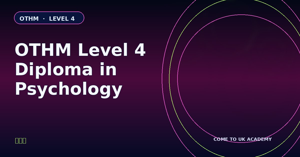 OTHM Level 4 Diploma in Psychology course illustration