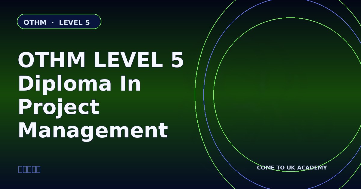 OTHM Level 5 Diploma in Project Management course illustration