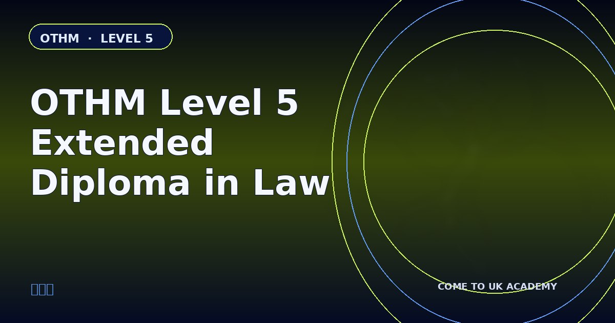OTHM Level 5 Extended Diploma in Law course illustration