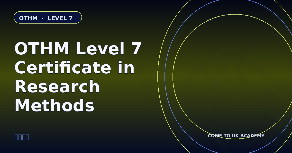 OTHM Level 7 Certificate in Research Methods course illustration